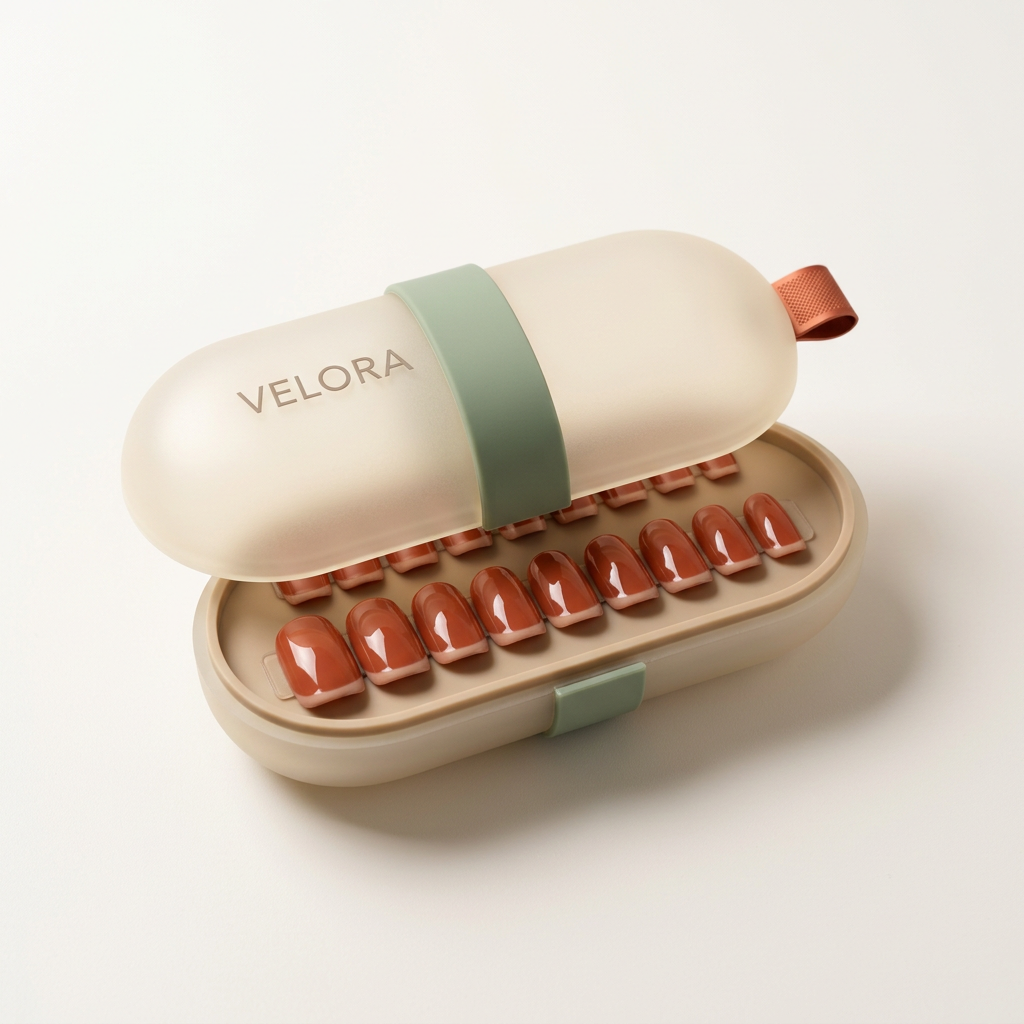 Terracotta Glaze Glossy Soft-Gel Press-On Nails