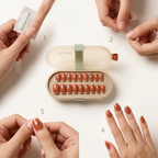 Terracotta Glaze Glossy Soft-Gel Press-On Nails
