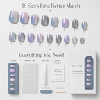 Glass Current Silk-Flash Soft-Square Press-On Nails
