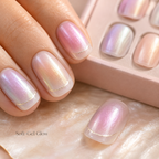 Aurora Veil Iridescent-Glow Soft-Gel Press-On Nails