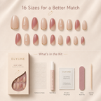 Soft-gel press-ons with delicate pearl and champagne orbit details.